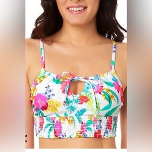 Salt + Cove Smocked Cami Bikini Swim Top